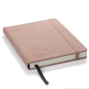 Red Co. Journal with embossed elephant, Pink Hardcover with Elastic Closure